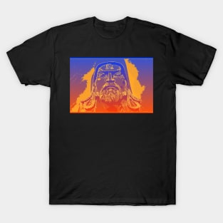 Vaporwave Genghis Khan 4221 Ulaanbaatar T-Shirt